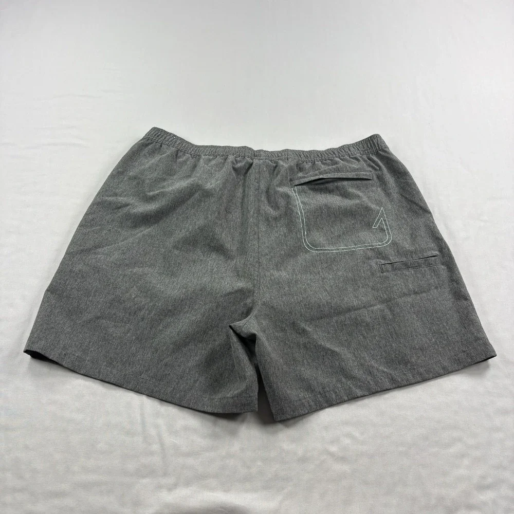 Huk Volley Shorts Mens XL Gray Lined Swim Hybrid Stretch Fishing